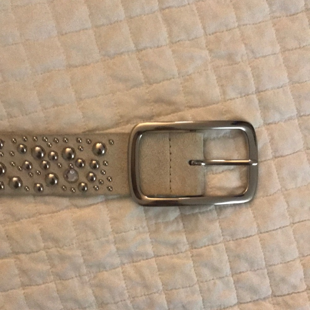 Leather studded belt